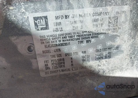 2019 Buick Encore Awd Essence из США, поврежденный, VIN KL4CJGSM4KB828511